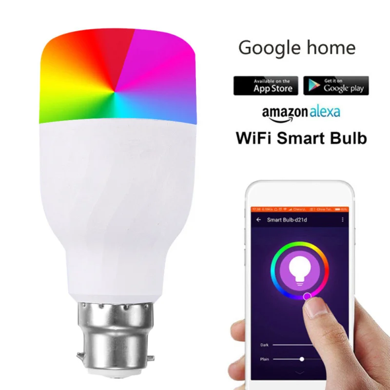 RGB B22 11 Вт светодиодные смарт лампы WIFI дистанционное управление для дома