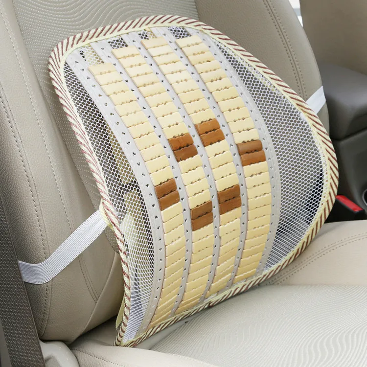 

2 PCS Automobile Bamboo Slice Waist Support Cushion Summer Car Bamboo Massage Backrest Car Seat Support Office Chair Backrest