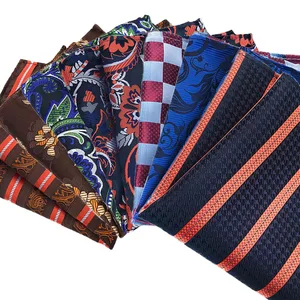 Шелковый мужской Карманный квадратный платок 25 см, Полосатый Цветочный Пейсли носовой платок для мужчин, нагрудное полотенце для костюма, аксессуары для свадебной вечеринки