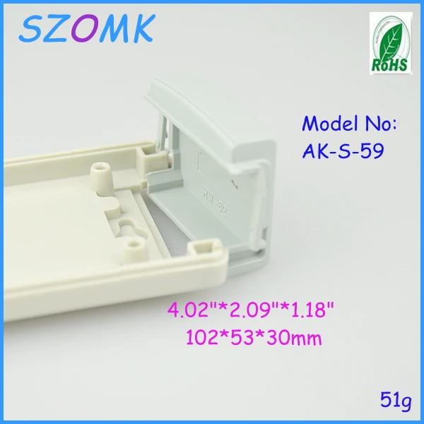 5 pieces a lot standard plastic project box 102x55x30 mm 4.02*2.09*1.18inch powder coating abs enclosure electronic 2014 new |