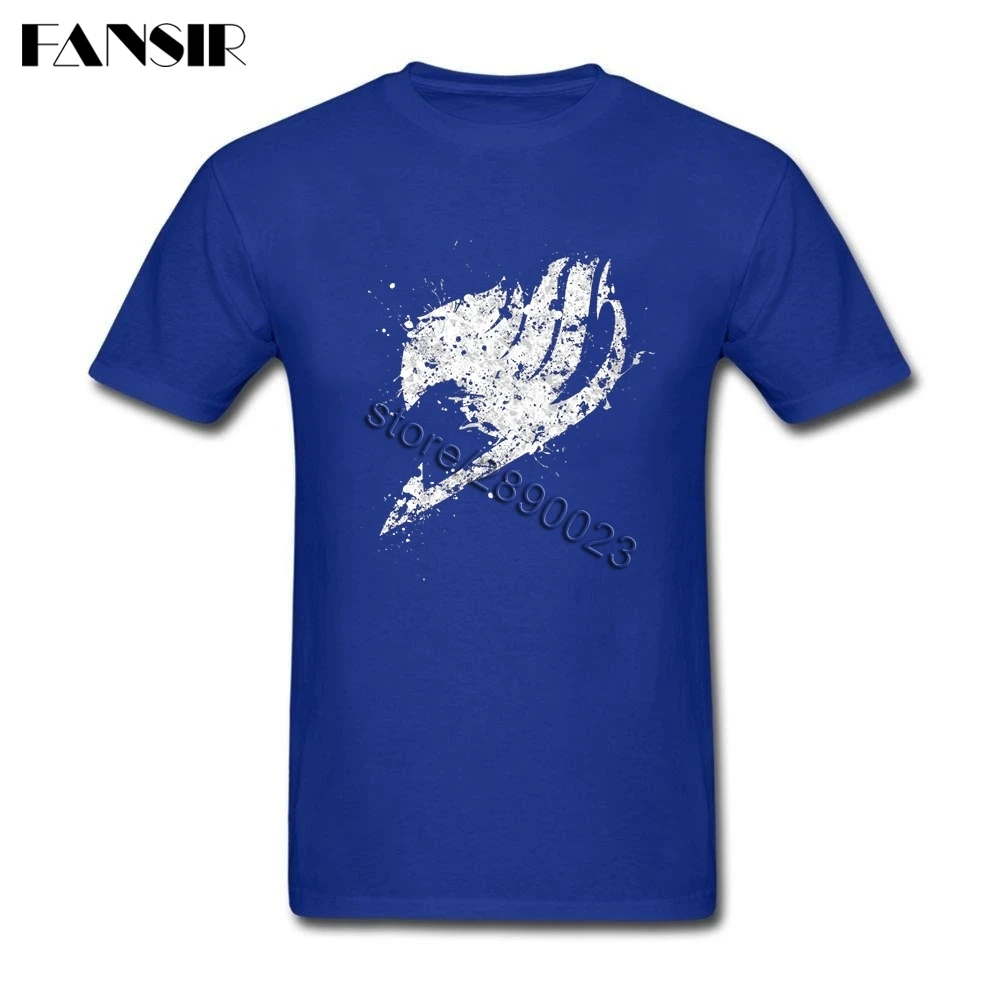 Fairy Tail футболки простые Для мужчин с рисунками из мультфильмов короткими