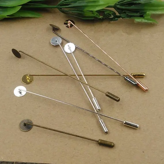20 компл., медная латунная игла, Eyepin, сделай сам, клатч, брошь, поиск, булавка, задняя палка, 65 мм/93 мм, длина с 10 мм, основа, сделай сам, ювелирное изделие