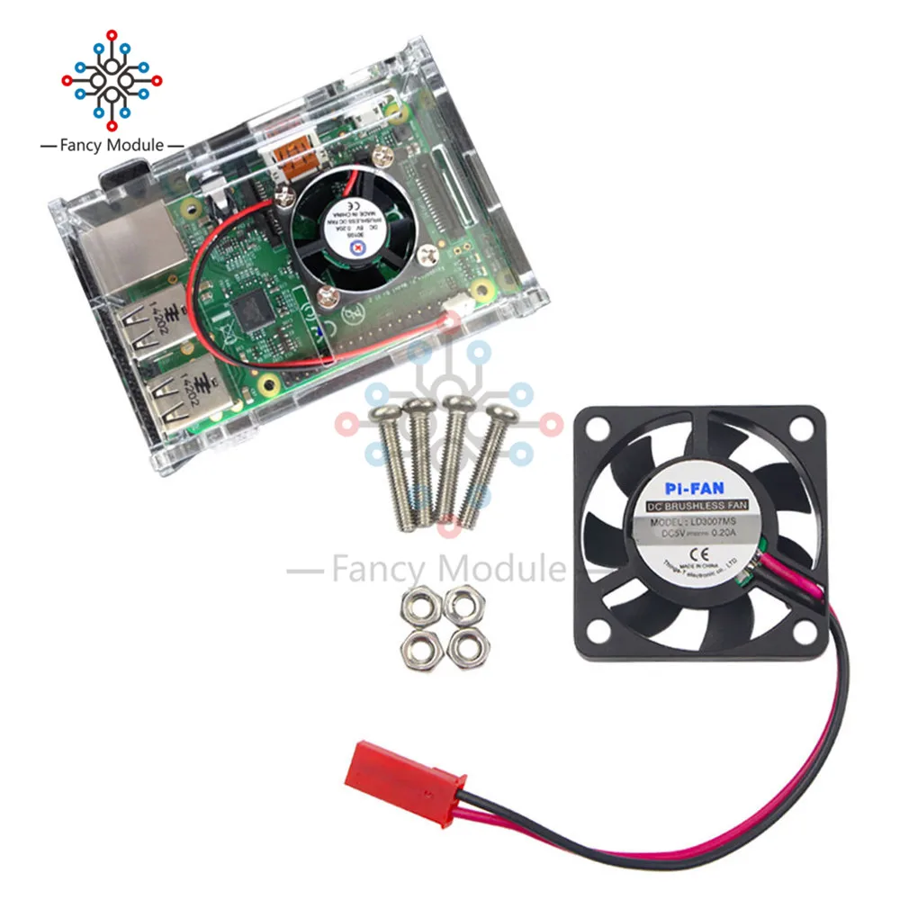 5V 0.2A охлаждающий вентилятор Cooler для Raspberry Pi Модель B + / 2/3 кулер безщеточный DC