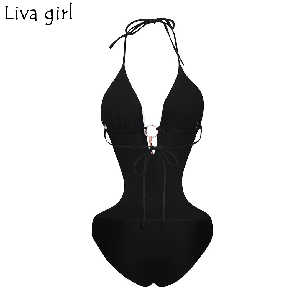 Liva girl, сексуальные женские слитные костюмы с принтом, новинка, купальный костюм с подкладкой, монокини, купальник для женщин, купальный костюм, одежда для плавания, пляжная одежда