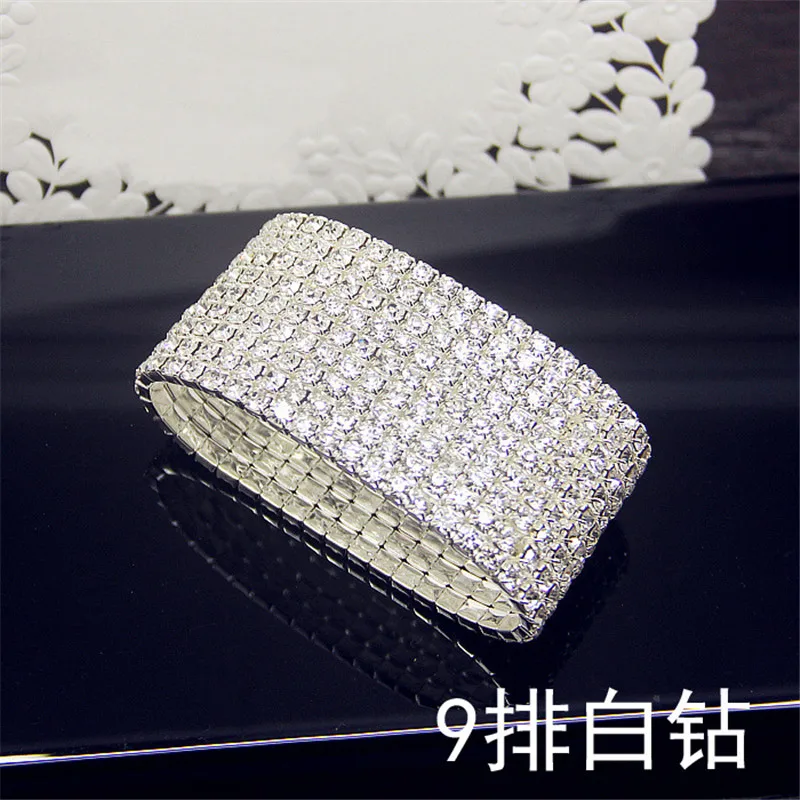 LUFANG Multi Layer Shiny Elastic Rhinestone Bracelet For Women 2019 New Wedding Party Charm Fashion Jewelry Accessories Gifts | Украшения и