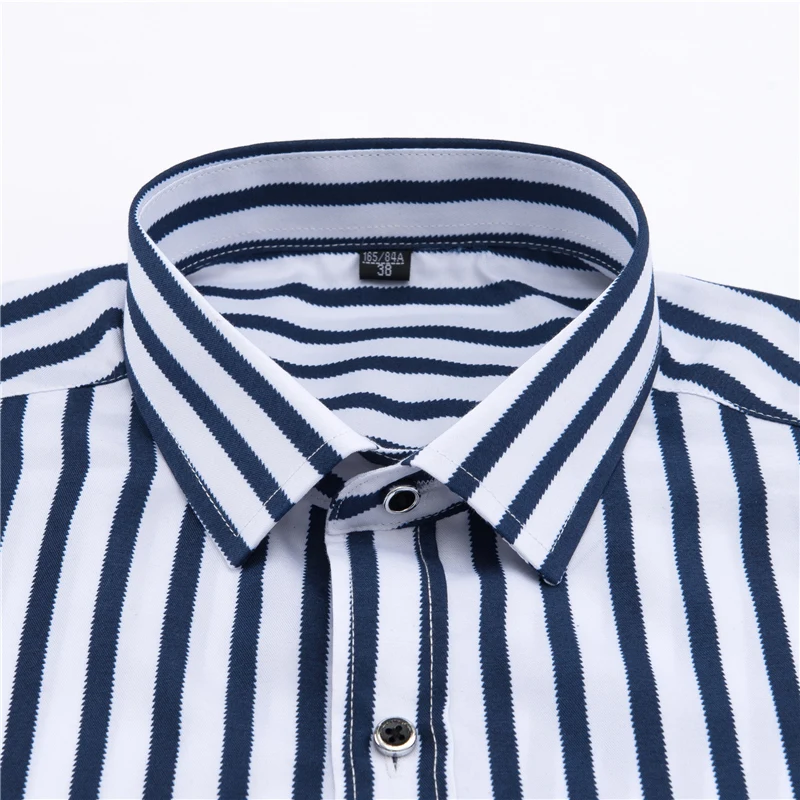 

Casual Sriped Shirts Fashion Long Sleeves Coverall Male Spring Autumn Men MOOWNUC Shirts High-quality Men MWC Slim Fit New Smart