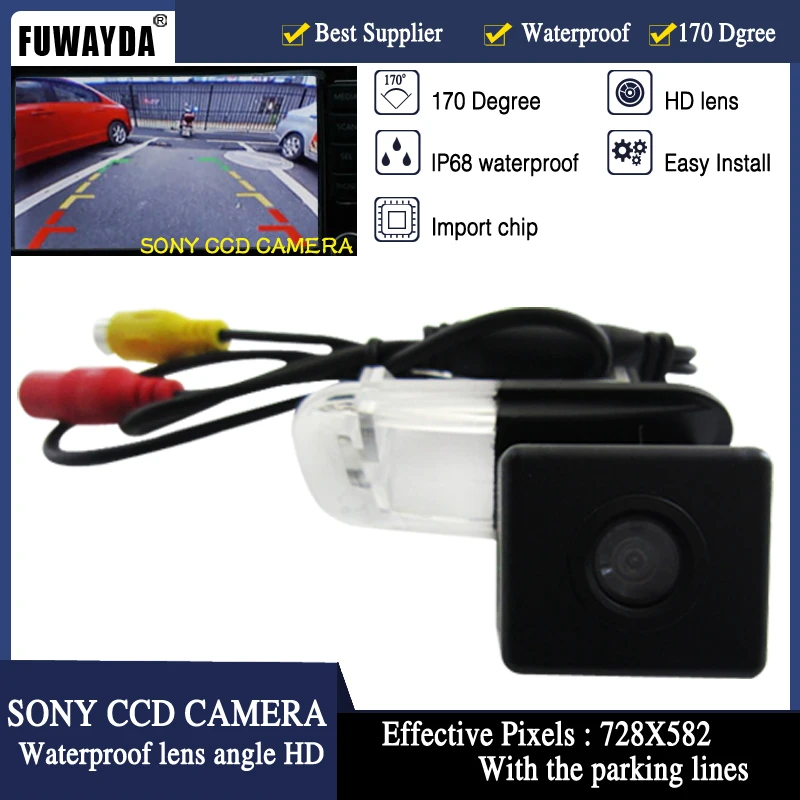 FUWAYDA HD CCD Chip Car Rear View REVERSE Mirror Image With Guide Line CAMERA for Mercedes-Benz B200 A-class W169 B-Class T245 | Автомобили