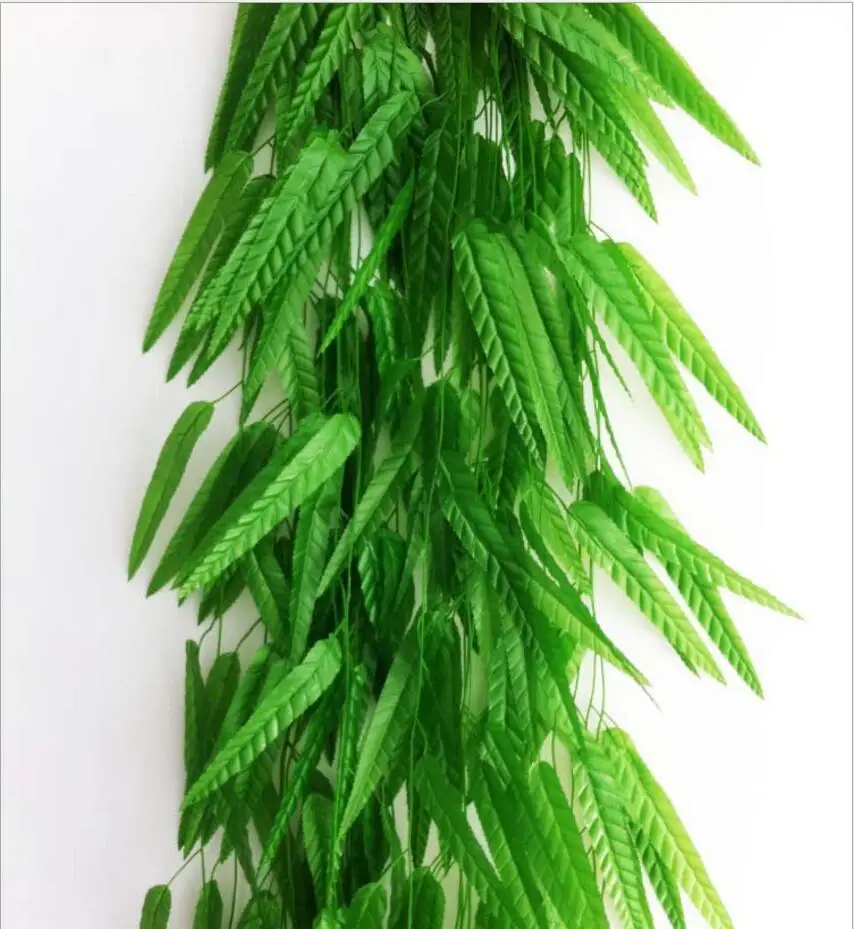 10 pcs Simulation plants can be spliced together The willow Green vine 1.8 meters and 20 leaves wedding decoration