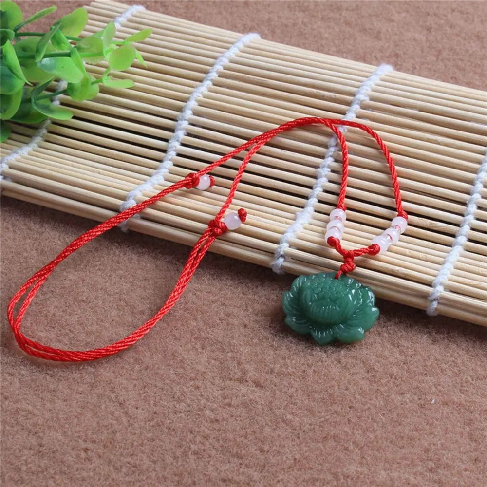 2018 Glass Lotus Pendant Necklace Praying for Safety Buddhism Gift Fashion Party Accessories | Украшения и аксессуары