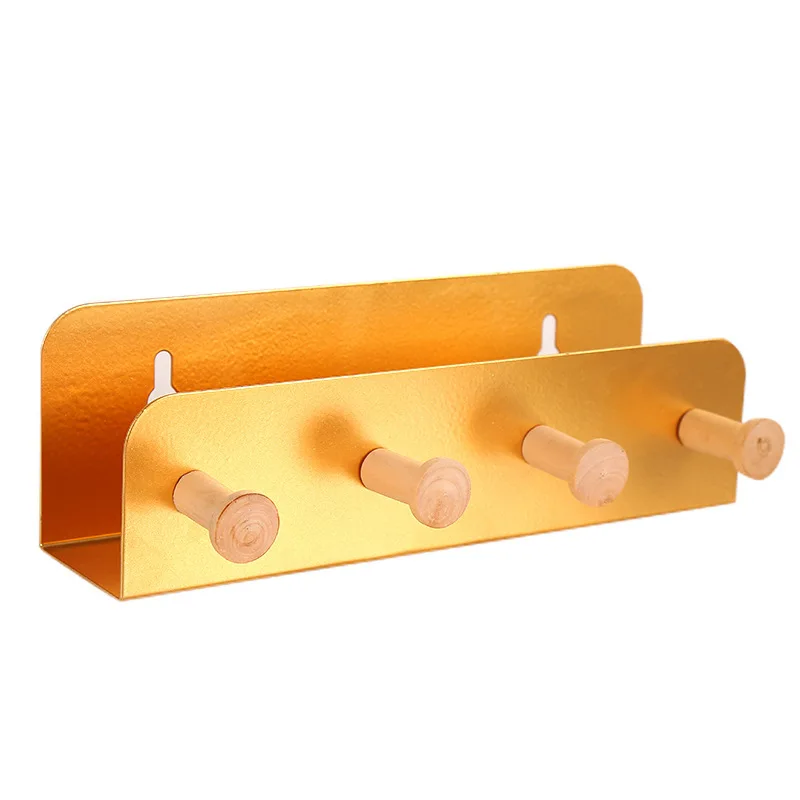 U образная железная стойка для хранения писем деревянные крючки ключей рельсы