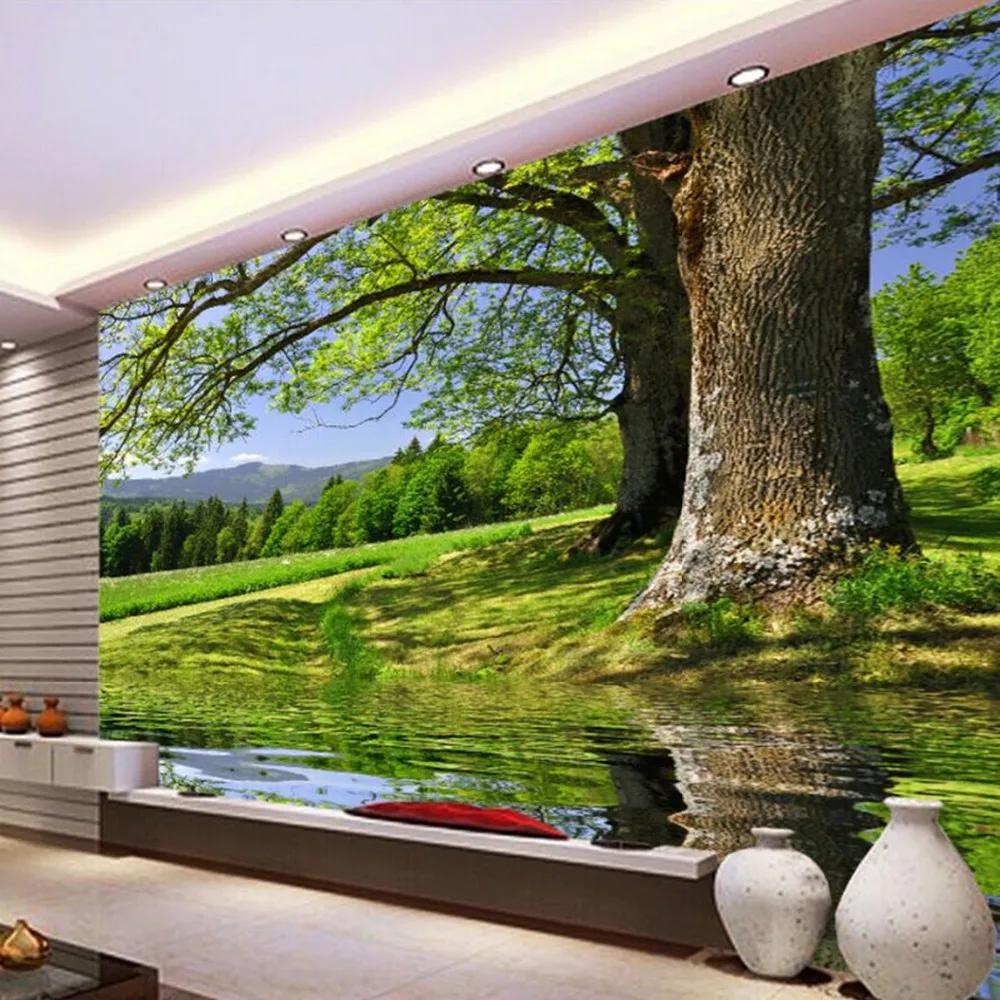Обои для гостиной ТВ дивана обои стен 3d papel de parede|custom wallpaper|wallpaper for walls 3dbackground wallpaper |