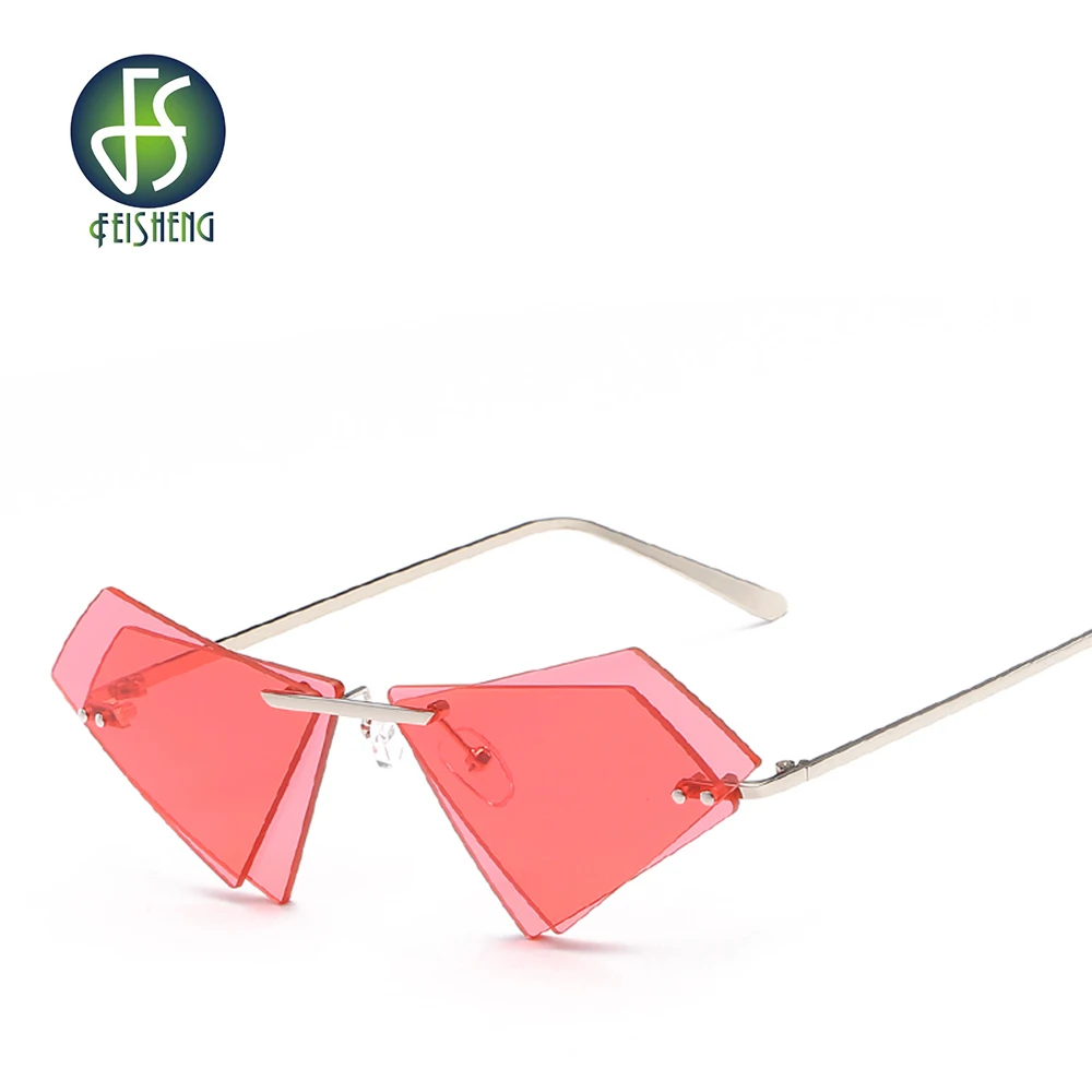 мода Летняя очки солнечные 2018 Треугольники двойной Слои ссолнцезащитные для