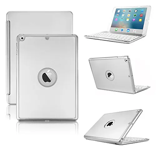 Тонкий для нового iPad 9,7 A1822 A1823 чехол с клавиатурой, беспроводной Bluetooth ABS откидной Чехол для iPad 9,7 чехол с клавиатурой - Цвет: Silver