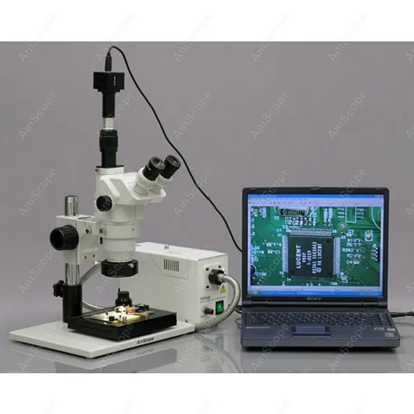 Зум микроскоп AmScope поставки 3.35X 45X стерео зум с волоконно оптическим кольцевым