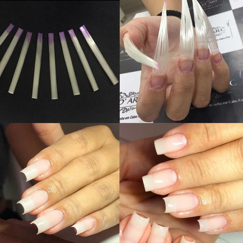 Fibernails стекловолокно для наращивания ногтей Акриловые ногти Советы Fibra de Vidro Unha
