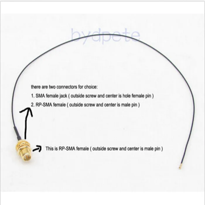 10 дюймов IPX IPEX I PEX U.FL 0 8 мм RP SMA female (мужской) RF pigtail Джампер кабель для PCI WIFI карты