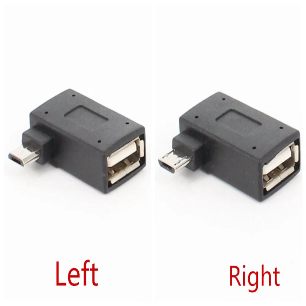 Микро адаптер USB 2 0 Женский для мужчин микро OTG источник питания 2018 порт 90 градусов