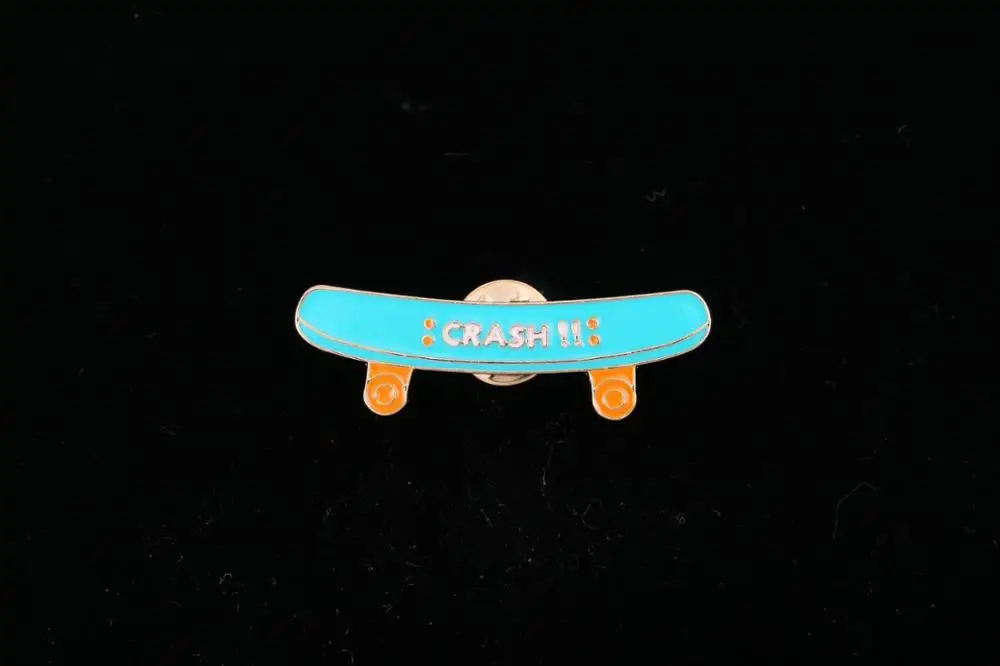 Мультяшная роликовая обувь броши коньки для мальчиков и девочек эмалированная