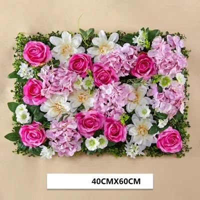 5 40x60 см Шелковая Роза Цветок Стены Свадебные Украшения Фон Розовое Шампанское Искусственные Цветы Цветок Стены Романтический Свадебный Декор - Цвет: 5