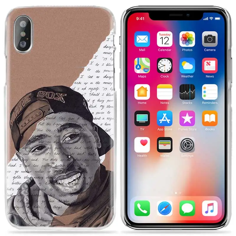 Чехол для iPhone XS Max XR X 10 7 7S 8 6 6S Plus 5S SE 5 4S 4 5C Прозрачный жесткий пластиковый 11 чехол для телефона 2Pac Tupac Amaru Shakur