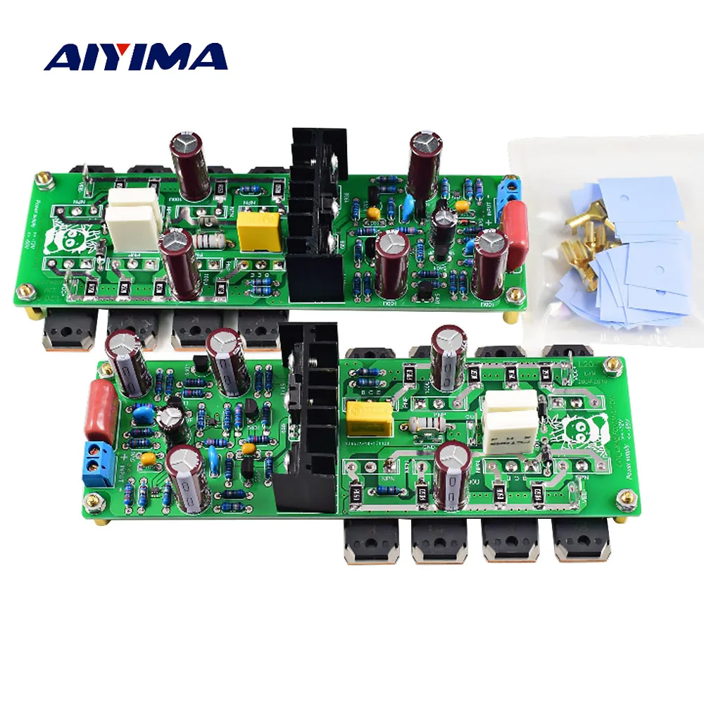 

AIYIMA 2PC L20.5 Dual Channel Audio Amplifier Board Amplificador 250W*2 HIEND Ultra-low Distortion KEC KTB817 KTD1047 AMP