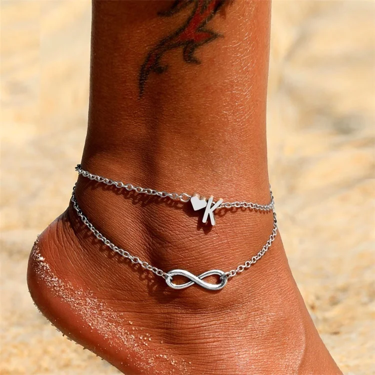 F196-11 KISSWIFE Ankle Chain Pineapple Pendant Anklet Beaded Summer Beach Foot Jewelry Fashion Style Anklets for Women - Окраска металла: F196-11