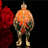 Qifu домашний модный металлический религиозный талисман Коллекция декора qifu Faberge яйцо домашний декор - Цвет: Orange