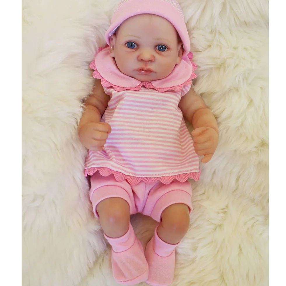 OtardDolls bebe кукла-реборн 25 см, полностью виниловая кукла-Реборн, реалистичные куклы для детей, ручная роспись, волосы, подарок на день рождения