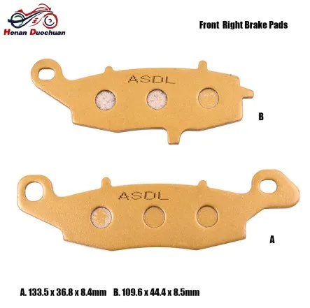 Передние и задние тормозные колодки для Kawasaki KLE 650 KLE650 Versys 07-13 ER6F ER-6F ER6N ER-6N 06-13 Z750 Z750S ZR750 04-07 GPZ1100# c - Цвет: Front Right