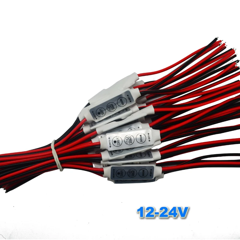 20pcs/lot Mini 3 Keys Led Controller DC12V/24V 6A to Control 3528 5050 5630 Single Color led Strip Lights | Лампы и освещение