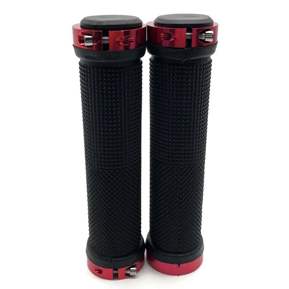 

MTB Mountain Bicycle Handlebar Silicone Gel Grips DH Cycling Double Lock-on Anti-slip Grip Bicycle Parts Accessories