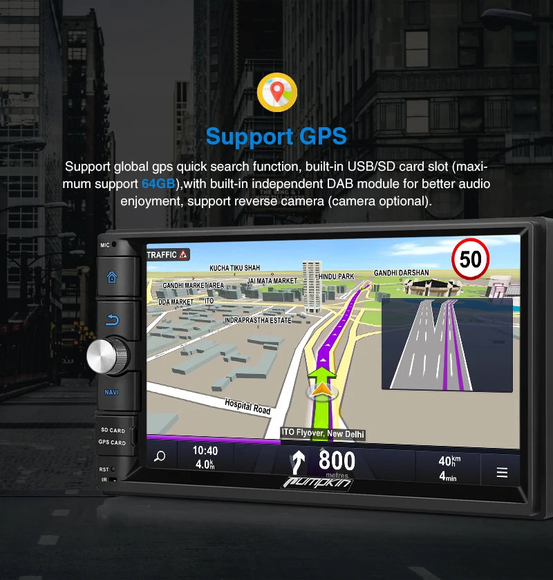 Pumpkin 4 Гб ОЗУ 32 ПЗУ 2 дюйма Android 9 0 Универсальное автомобильное радио без dvd плеера GPS