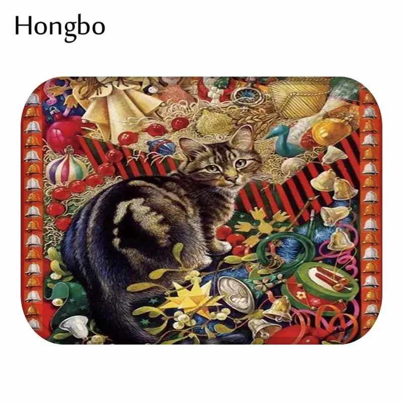 Hongbo Cat открытый вход Крытый ковер коврики коврик фланелевый Противоскользящий Ванная комната Кухня коврики 40x60 см
