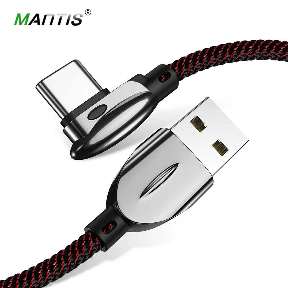 Кабель MANTIS type C 90 градусов синхронизация данных быстрая зарядка usb-кабель для samsung