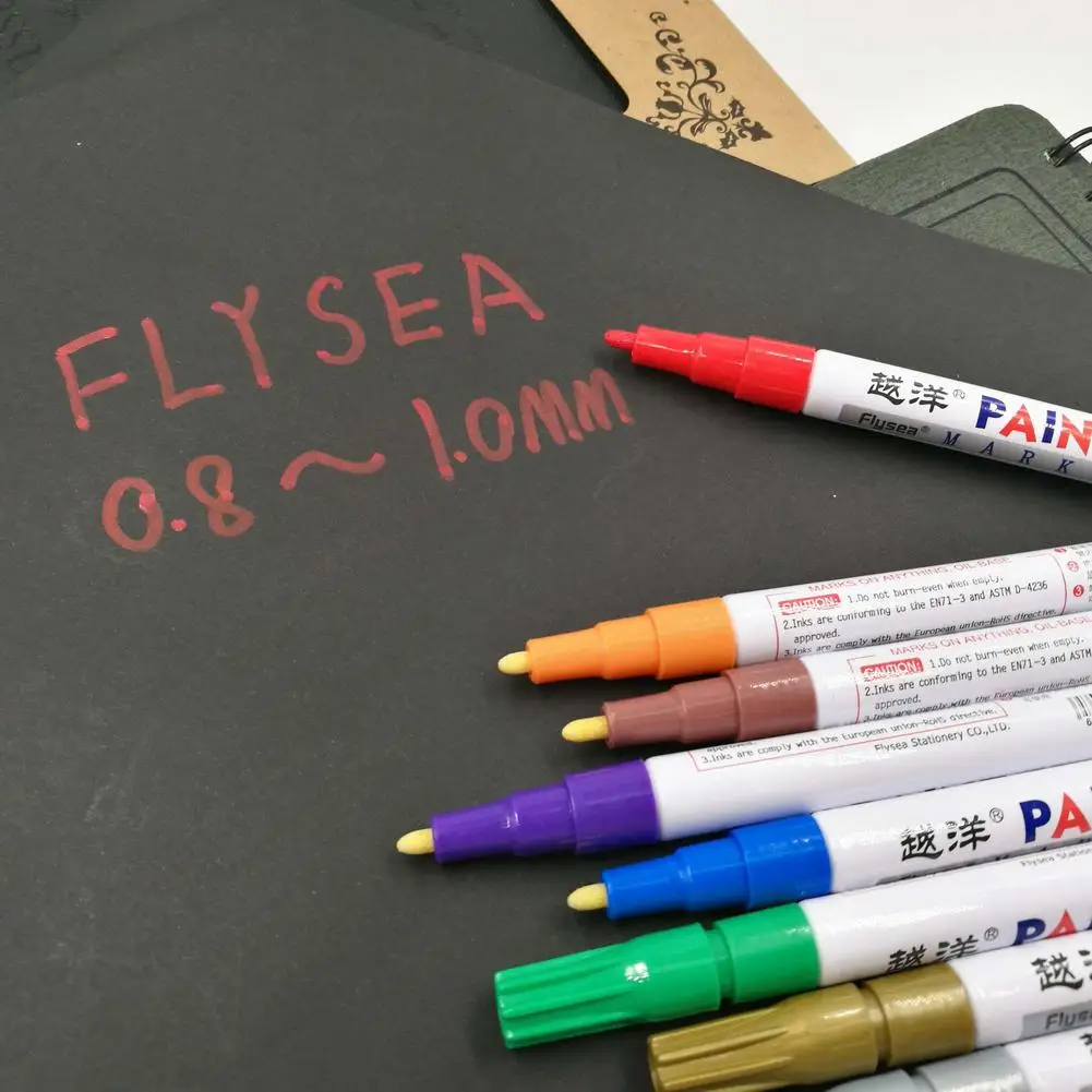 

5 Colors Car Tire Paint Marker Pen Touch Up Graffiti Pen Sign In Pen Office Stationery Water Based Premium Paint Fill