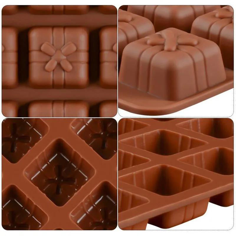 15 полость квадратная силиконовая шоколадная форма 3D подарочная коробка формы DIY