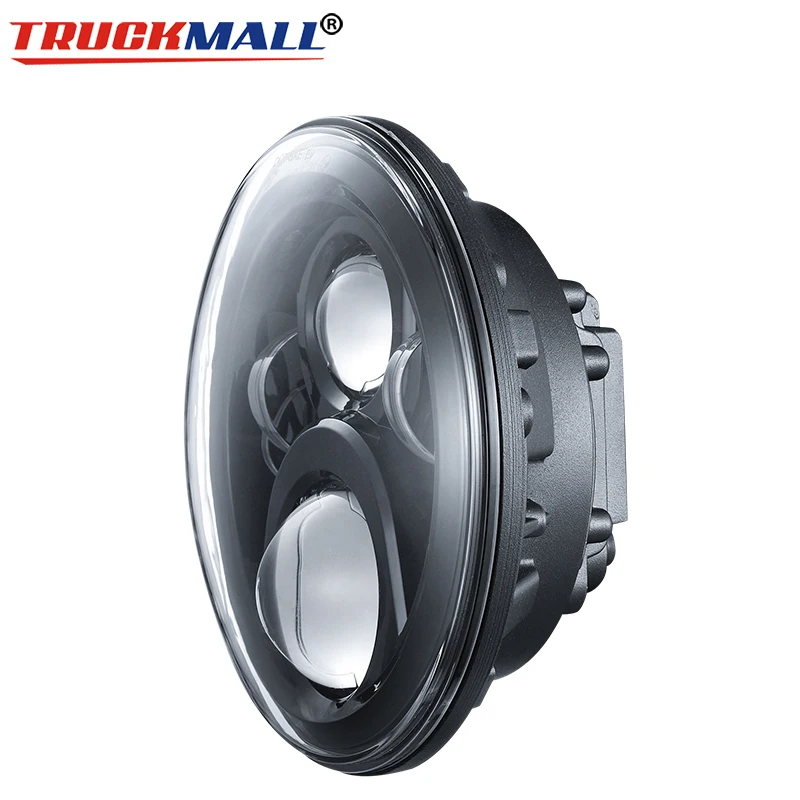 Truckmall мотоциклетные черные круглые 7 &quotсветодиодные фары в сборе для softail дюймов