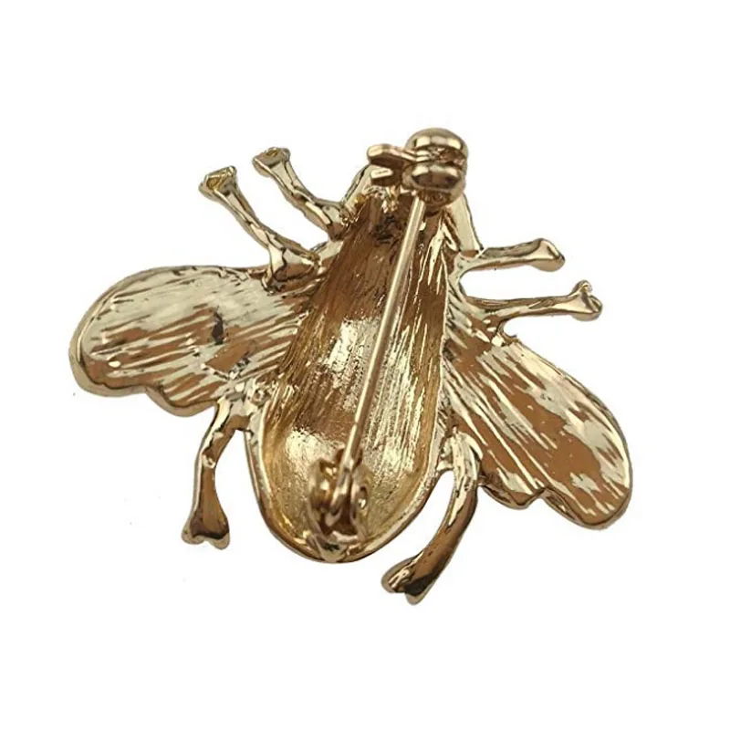 100pcs 40mm Fancy jewelry gold tone enamel rhinestone crystal cute honeybee/bee brooch pin/broach for party/gift | Украшения и