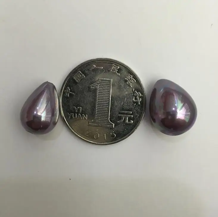Wholesale natural special-shaped shell beads multi-specification half-hole water droplet shaped scattered purple | Украшения и