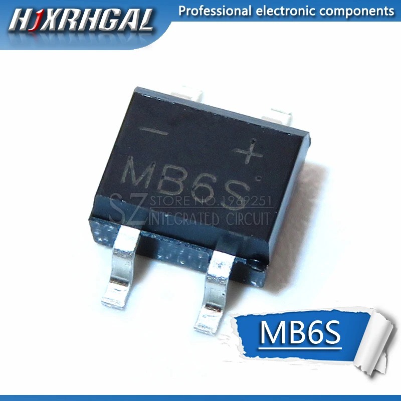100 шт. MB6S MB6M MB10S MB10M MB6F 0.5A 600 в Миниатюрный Мостовой выпрямитель новый оригинальный