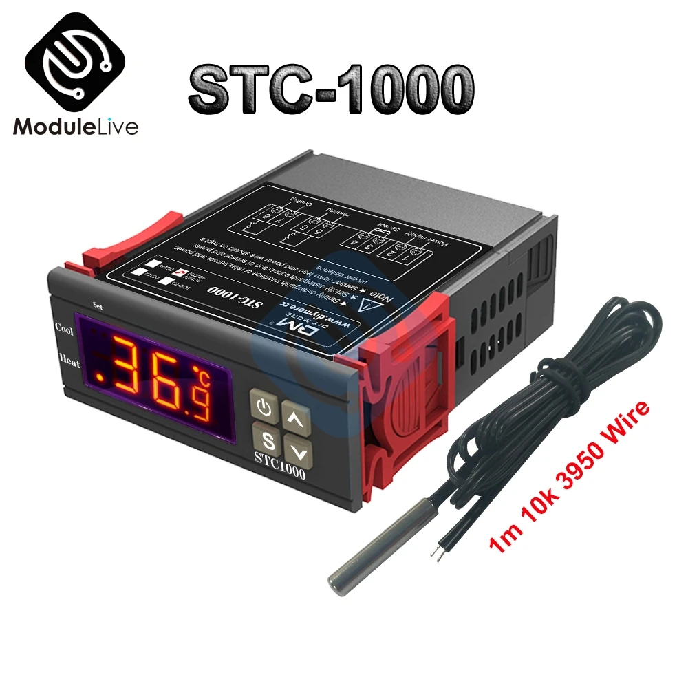 STC 1000 AC 110-220V 10A ЖК-цифровой термостат контроль температуры термометр