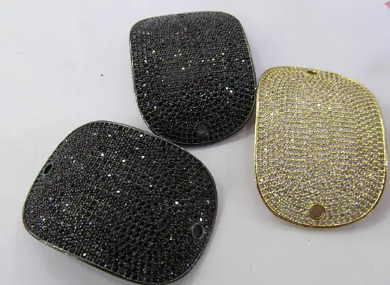 Micro pave с украшением в виде кристаллов микро паве ЧР rectanlge изогнутые браслет connetor