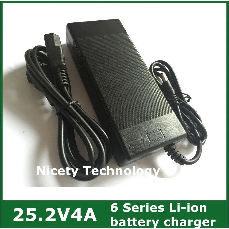 25.2V 4A 25.2v4a lithium li-ion battery charger for 6 Series 21.6V 22.2V 24V Li-polymer pack good quality | Электроника