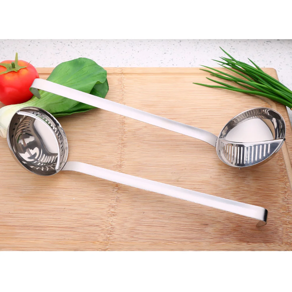 Stainless Steel Soup Hot Pot Spoon Long Handle Cooking Tools Filter | Дом и сад