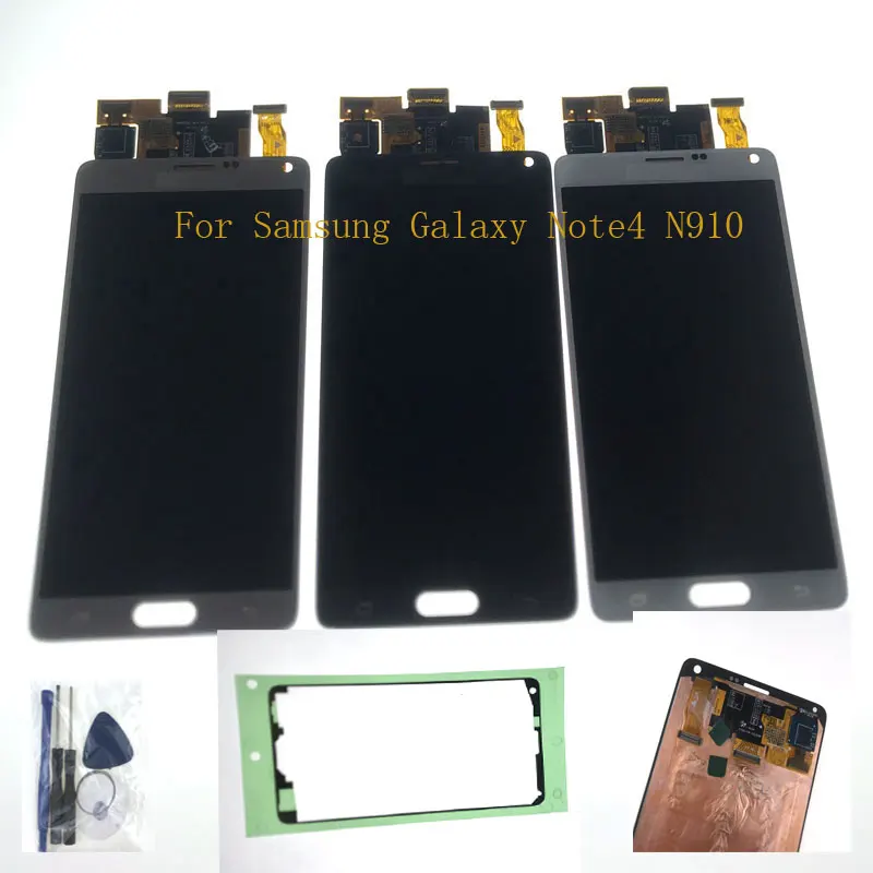 Оригинальный 5 7 &quotдля SAMSUNG Galaxy Note 4 N910 N910C N910A N910F сенсорный экран с затененным