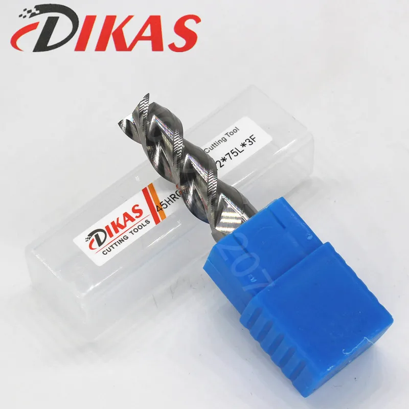 Dikas 45HRC d12 * D12 75L 3F материал твердосплавная квадратная торцевая фреза с 3 канавками