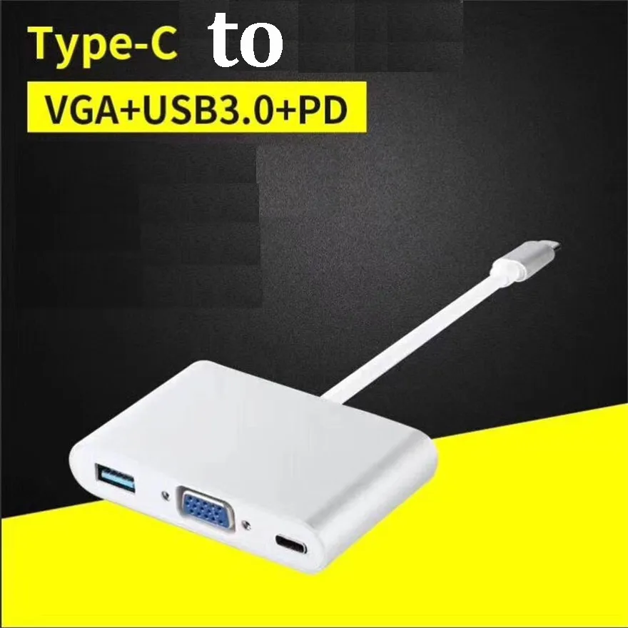 Адаптер для зарядного устройства USB Type C 3 1|vga vga|vga maleusb type c vga |