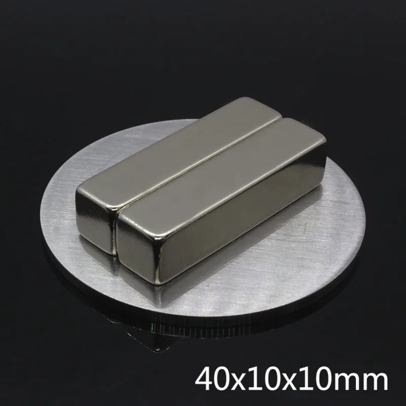 2 шт./лот 40x10x10 мм N35 сверхмощный блок перманентных магнитов редкоземельный
