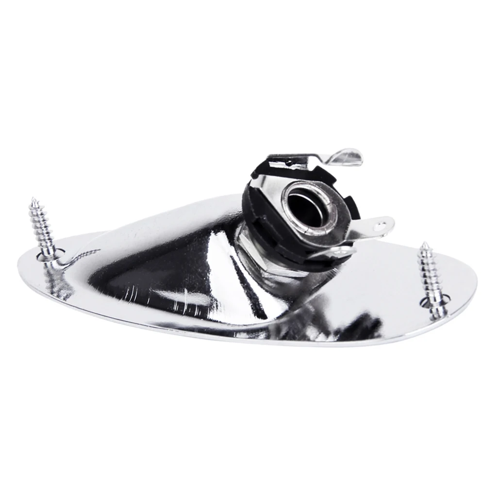 

Chromeplated Boat Output Plate Jack Socket for Electric Guitar Fender New