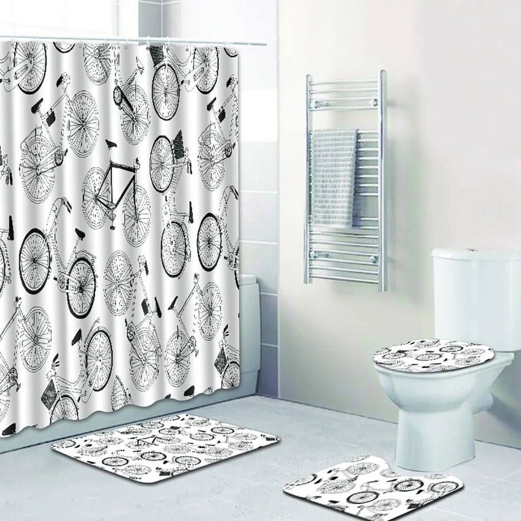 Коврик для ванной противоскользящий ковер нерегулярный в горошек комнаты 4 шт.